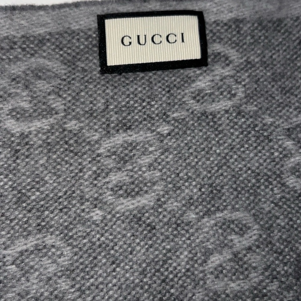 NEW Gucci authentic wool scarf unisex 570603 3G200 37 x 190 cm new with tag - Picture 3 of 12
